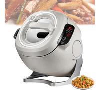 Robot culinaire commercial 2000 W, machine de cuisson automatique de 6,34 litres avec rotation à 360°, 3 vitesses et démarrage intelligent à une touche pour faire sauter, ragoût, braiser