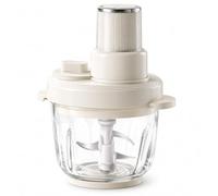 Robot Culinaire Électrique 3 L, Hachoir À Viande Multifonction 300 W Et Pétrin Avec 3 Vitesses, Bol En Verre, Disque À Trancher Et À Râper Pour Viande, Légumes Et Pâte, Blanc