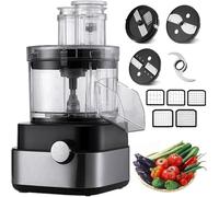 Robot culinaire électrique 5 en 1 pour légumes professionnels : coupe-légumes, trancheuse, râpe, hachoir à viande et mixeur (600 W).