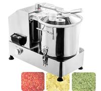 Robot culinaire électrique avec lames à deux niveaux, capacité de 6 L pour viande, légumes, oignons, noix, fruits, aliments pour bébés, vitesse réglable