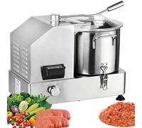 Robot culinaire et hachoir à légumes, hachoir à viande commercial, acier inoxydable, vitesse réglable, for hacher les légumes, la viande, les céréales et les noix