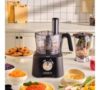 Robot Culinaire Karaca Mastermaid Power Max 11 en 1, Noir Mat Argent, 2500 W