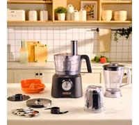 Robot Culinaire Karaca Mastermaid Power Max 11 en 1, Noir Mat Argent, 2500 W