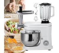 Robot culinaire professionnel 1500 W avec blender 6 L et hachoir à viande - Robot pâtissier multifonctionnel pour jus, mixage et cuisson - Machine à pâtes et à légumes