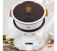 Robot culinaire professionnel 8 L, appareil de cuisson multifonctionnel, rotation à 360° et répartition uniforme de la chaleur (3D), réglage de la puissance et de la taille du récipient sur 3 niveau