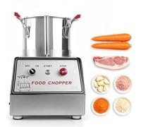 Robot culinaire professionnel, Hachoir à légumes électrique | Coupe-aliments et hachoir à viande en acier inoxydable, Coupe-légumes robuste, pour légumes, fruits et viande(15L/3.96Gal)