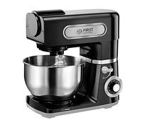 Robot culinaire professionnel TZS First Austria | Pétrin | 1 500 W, cuve de 6 L, 6 vitesses, avec fouet, crochet pétrisseur et fouet, acier inoxydable