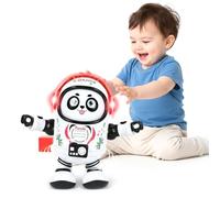 Robot Danseur Panda AI CRGANGZY Jouet Robots Space Panda Musique Éclairages Interactifs Électriques Chanteurs et Danseurs pour Enfants Garçons Filles Mouvement Musical Ludique pour Petits Explorateurs