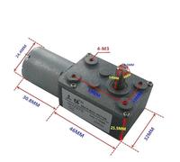 Robot DC gear electronic starter GW370 12V 24V large torque turbine electronic starter shaft diameter 6mm CZAOINCU(12V 0.6RPM)