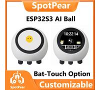 Robot de conversation vocale DeepS I ESP32-S3 avec écran LCD de 1,28 pouce, horloge électronique N16R8, assistant de bureau ESPHome pour XiaoZhi No-Touch-With-BAT