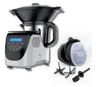 Robot de cuisine Chef O Matic Kitchen Robot, 1000 W, 3 L, 3 500 tr/min, plusieurs accessoires, 10 vitesses, robot multifonction, Écran tactile LED