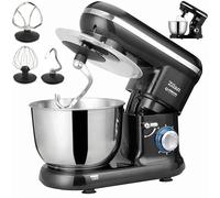 Robot de cuisine électrique, mélangeur et mélangeur pour la pâtisserie, fouet, crochet pétrisseur, pétrisseur, mélangeur multifonctionnel, avec fonction pulse, 4,5 l
