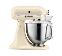 Robot de cuisine KitchenAid Artisan 5KSM185PSEAC Crème 300W - Bol 4.8L Acier Inoxydable, 10 Vitesses, Rotation Planétaire, Fouet et Crochet Pétrisseur Inclus
