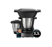 Cecotec Robot de cuisine multifonction Mambo 11090 Havane. 1600 W, 37 fonctions, APP, Balance, Pichet anti-adhésif Havane et Pichet de 3,3 litres en acier inoxydable, Recette et accessoires