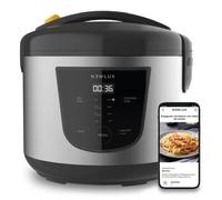 NEWLUX - Robot de cuisine multifonction 5L SmartChef V50 avec cuve antiadhésive, programmable 24h, 9 fonctions et 8 menus automatiques. Maintient au chaud pendant 24h, Noir