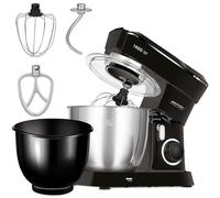 Robot de Cuisine Planétaire MPM MRK-25 - Mixeur Multifonction 4,5 L - Appareil de Cuisine Polyvalent 1400 W - Deux Bols - Trois Fouets Interchangeables