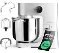 Robot de cuisine ProfiCook avec bol XXL de 12L | Pétrin avec moteur professionnel Longlife de 2500W | Engrenage métallique et écran LED | PC KM 1254
