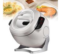 Robot de cuisson automatique pour sautés 6 L, machine à riz frit automatique, cuiseur à rotation automatique à 360°, 2000 W, écran tactile intelligent, 3 niveaux de puissance, pour usage domestique
