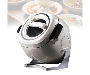 Robot De Cuisson Portable Automatique De 6 L Avec Panneau Tactile Intelligent, Cuve Intérieure Rotative À 360°, Grande Capacité (6 L), Répartition Uniforme De La Chaleur (3d), Idéal Pour Faire