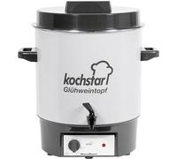 Robot de cuisson WarmMaster A 1/4" KOCHSTAR avec robinet de vidange 27 litres Ø35cm gris pierre/blanc