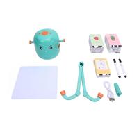 Robot de Dessin Automatique PolyGen avec Cartes avec Batterie Rechargeable pour l'éducation Artistique des Enfants, stimule l'imagination, Robot de Peinture éducatif en ABS (Vert Clair)