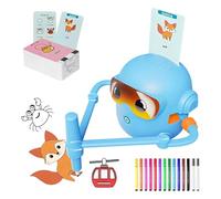 Robot de dessin intelligent | avec 100 cartes interactives jouet éducatif pour la créativité artistique - machine artistique pour peinture automatique | pour âge préscolaire filles, garçons, familles