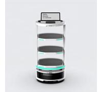 Robot de Livraison de Repas Autonome, Robots intelligents avec Plateaux Multi-Niveaux et cabines Grande capacité, Affichage des Commandes et Interaction avec Les Clients, système de déplacem