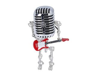 Robot de Microphone, Mic Robot Punk Style Retro pour la Chambre (rouge)