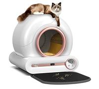 Robot de nettoyage automatique de la litière pour chat Pet Smart Boîte à litière pour chat autonettoyante, avec 65L + 9L Grande capacité et élimination des odeurs - Contrôle APP, 48x51.6x50.5cm
