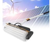 Robot de nettoyage de panneau solaire, brosse de lavage électrique pour panneaux photovoltaïques avec poteau d'alimentation en eau en aluminium léger et outil de nettoyage filaire à poils lâches
