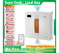 Robot de nettoyage de vitres ABIR WD8, double pulvérisation d'eau, capteur laser, aspiration haute puissance, robot de nettoyage intelligent pour murs en verre, nettoyage humide et sec Gris foncé