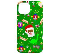 robot de noël moche noir africain santa hot-dog dinosaure Coque pour iPhone 15