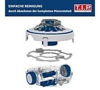 T.I.P. Batterie pour Piscine - Robot Sweeper 3600 (Nettoyage du Sol piscines de 50 m³, débit Max. 60 l/Min, autonomie Min, Protection Contre la Marche à Sec, système buse Jet), 30453, Gris/Bleu