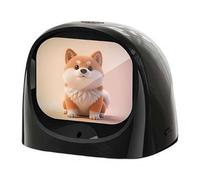 Robot de tableau de bord de voiture, robot compagnon émotionnel interactif AI, support magnétique, décoration automatique, partenaire de voyage éducatif pour enfants en famille (noir)
