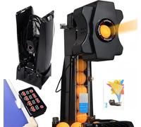 Robot de tennis de table avec filet de capture, machine de service à balle ping-pong, lanceur de balle automatique, entraîneur de ping-pong intelligent, avec 100 balles de ping-pong, adaptées aux éc