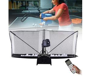 Robot de tennis de table avec télécommande sans fil - Comprend 200 balles de ping-pong et des filets de recyclage automatique pour l'entraînement