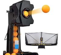 Robot de tennis de table - Distributeur automatique de balles de ping-pong avec filet de capture, compatible avec les tables standard pour une pratique améliorée