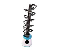 Robot de tennis de table portable automatique pour débutants - Peut contenir 50 balles - Bleu et blanc