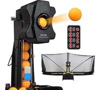 Robot de tennis de table, serveur automatique de balle de ping-pong avec 9 modes de rotation, lanceur de tennis de table réglable et lanceur de balles pour l'entraînement de ping-pong