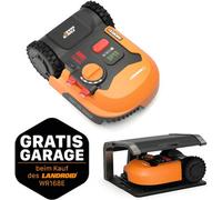 Robot de tonte WORX 20V Landroid WR168E S250 pour jusqu'à 250m² avec câble périphérique, batterie 2Ah et station de charge incluses + accessoire Garage WA0810