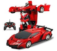 Robot de transformation 2 en 1 - M0D10E - Contrôles avant, arrière, gauche, droite - Télécommande - Rouge