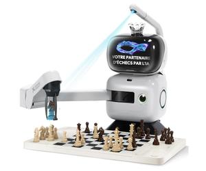 Robot d'échecs Sense Robot AI avec Bras robotisé - 25 Niveaux d'IA, 1200+ Exercices, entraîneur de finales, relecture de Parties Classiques, Coaching Vocal, intégration Lichess, App synchronisation