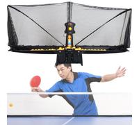 Robot D'EntraîNement De Tennis De Table avec Filet, Machine De Ping-Pong Automatique, Livré avec Un Filet De RéCupéRation De Balles, Pas Besoin De Ramasser La Balle