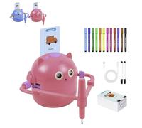 Robot Dessinateur Enfant, Machine À Dessiner Robot Interactive, Jouet Robots Dessin Éducatif Avec Guidage Vocal, 100 Cartes Flash De Vocabulaire, 12 Crayons Couleur, Robots Qui Dessine Tout Seul(B)