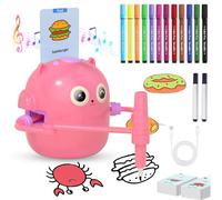 Robot Dessinateur Enfant, Robot Dessin avec Stylo & 100 Cartes, Robots Qui Dessine Tout Seul, Robots Dessin Magique Montessori pour, Jouet éducatif interactif Magic Drawing Robo-t pour garçons Filles