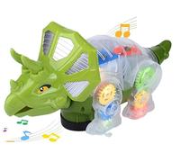 Robot Dinosaure Lumières Sons Mouvement Bump & Go Vers Réels Musique Tyrannosaure Triceratops Trex Marche Illumine Dinosaure Jouet Marche Cyber Velociraptor Tyrannosaure Robot Dino (B)