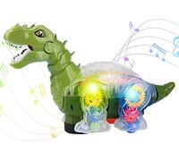 Robot Dinosaure Lumières Sons Mouvement Bump & Go Vers Réels Musique Tyrannosaure Triceratops Trex Marche Illumine Dinosaure Jouet Marche Cyber Velociraptor Tyrannosaure Robot Dino (A)