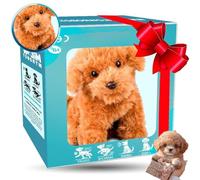 Robot Dog pour Adultes, Boyage De Chien, Chiens De Robot Qui Agissent comme De Vrais Chiens, Simulation des Jouets De Chien en Peluche, Aboyage Et Wague Sa Queue, Compagnon De Chiot Robotique D