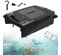 Robot écumeur de piscine, nettoyeur de piscine robotisé sans fil, aspirateur automatique à double mode solaire et rechargeable avec évitement d'obstacles, prise en charge de l'application