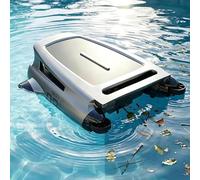 Robot éCumeur de Piscine Solaire avec Application et TéLéCommande,Nettoyeur Surface Automatique Fonctionnant 24h,DéTection Intelligente Obstacles,Compatible avec Piscines Hors Sol et EnterréEs
